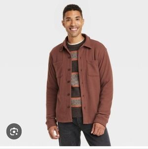 NWT Goodiellow Men's Comfort Soft Shirt Long Sleeve Brown Sz M